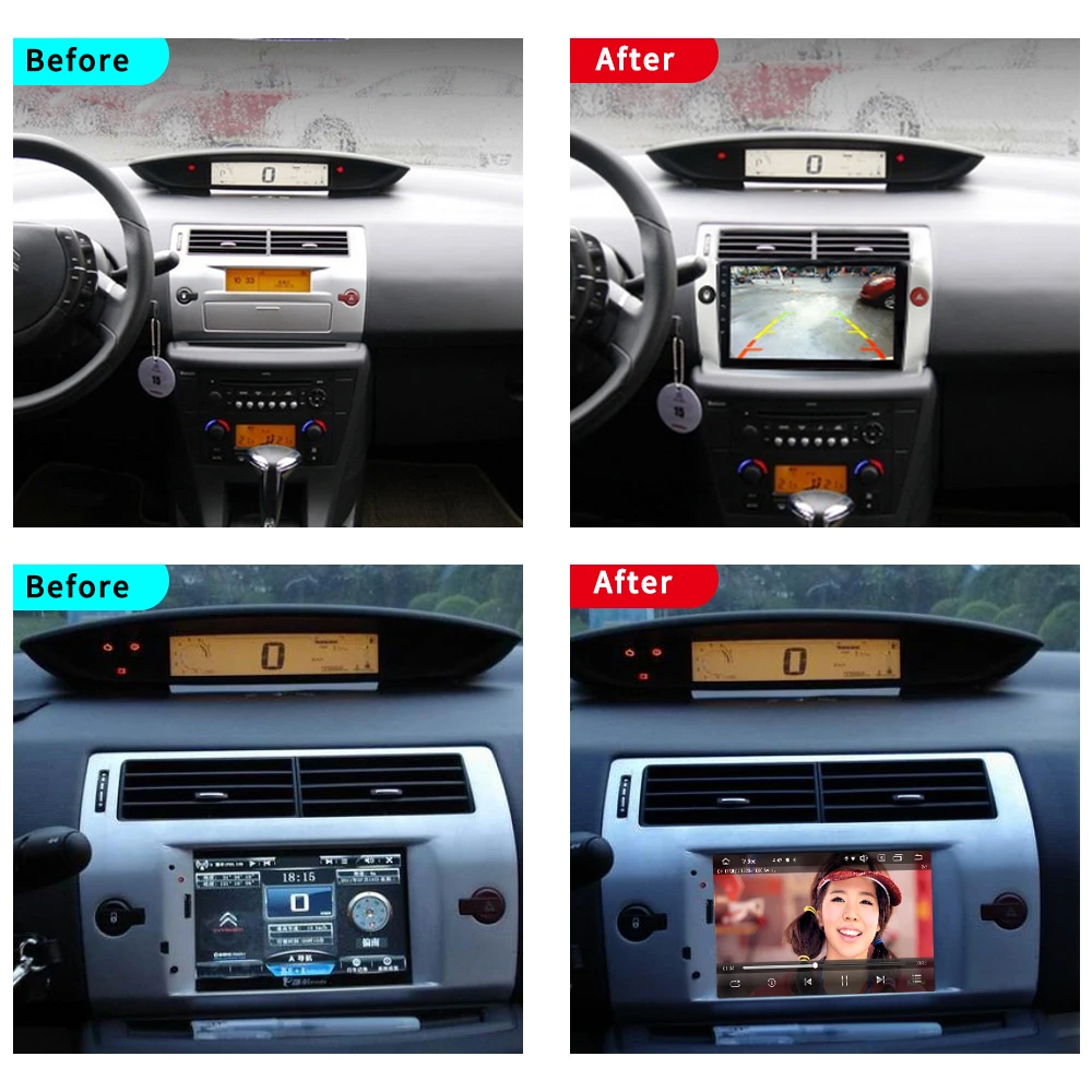 $113.30 For Citroen C4 C-Triomphe C-Quatre 2004-2014 2 Din Car Radio Multimedia Video Player Android 2din Stereo GPS Navigation 8G DSP
