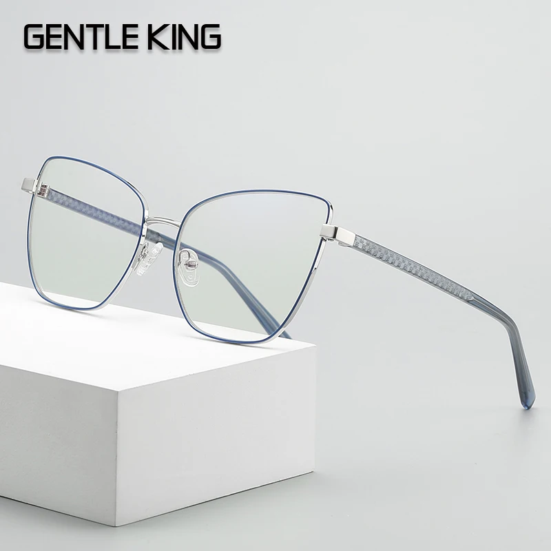 

GENTLE KING DESIGN Classic Women Cat Eye Ray Blue Light Blocking Glasses Fashion Anti-Blue Light Gaming Computer Glasses