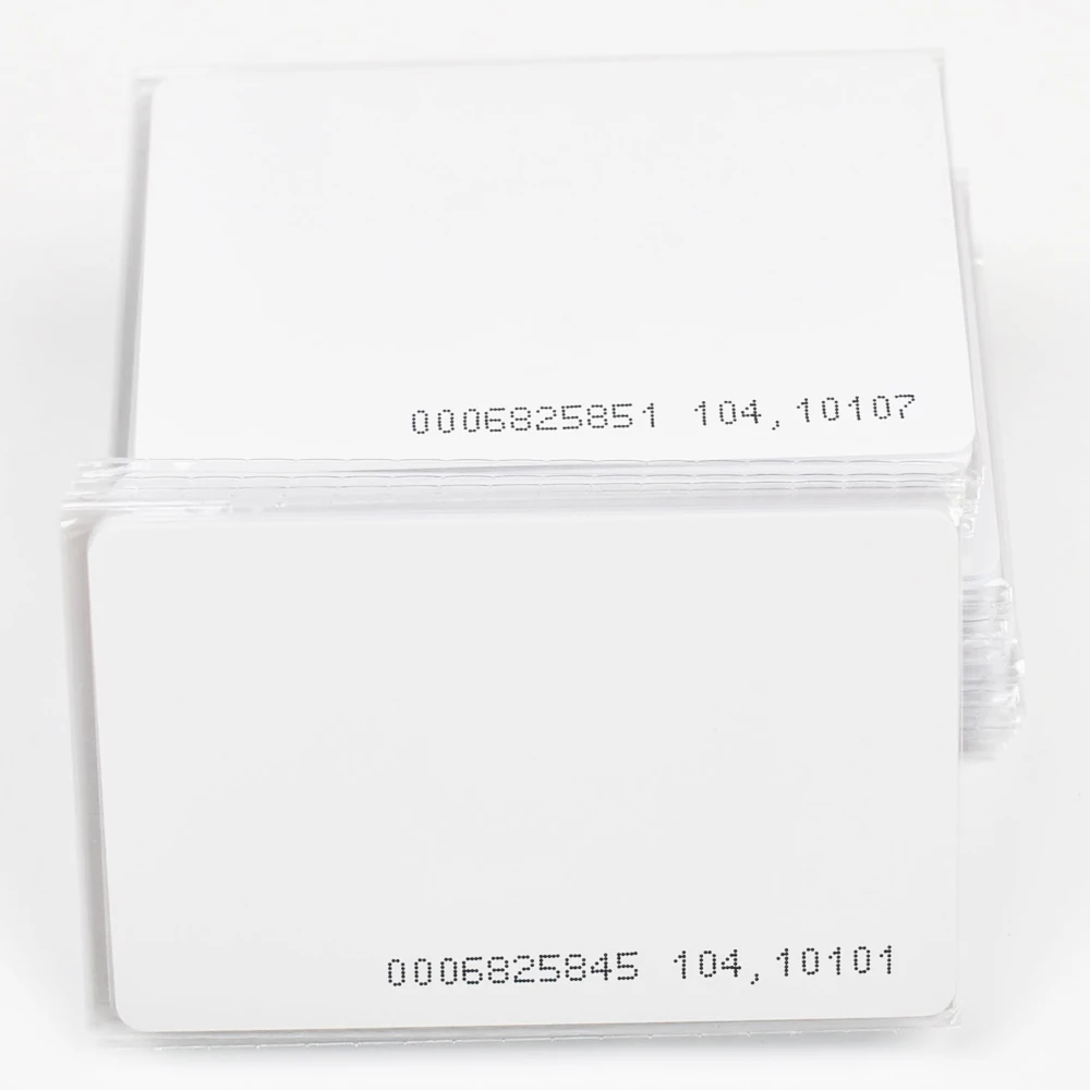 

1000pcs/lot RFID Cards 125KHz EM4100 TK4100 Smart Card Proximity RFID Tag for Access control