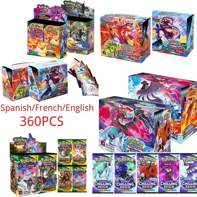 

Pokemon TCG card game, 2021 pieces, shiny Booster Box, Pokemon toy series, new series Spanish/French/English360pcs