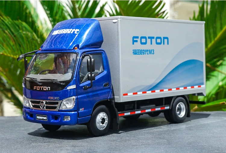 

Литая модель грузовика Foton Forland M3, модель грузовика, синий фургон, с небольшим подарком, 1:24