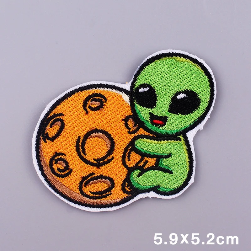 

DIY Cute Animal Frog Patches On Clothes Cartoon Things Iron On Patches For T-shirt Clothes Stickers Unicorn Anime Patch Stripes