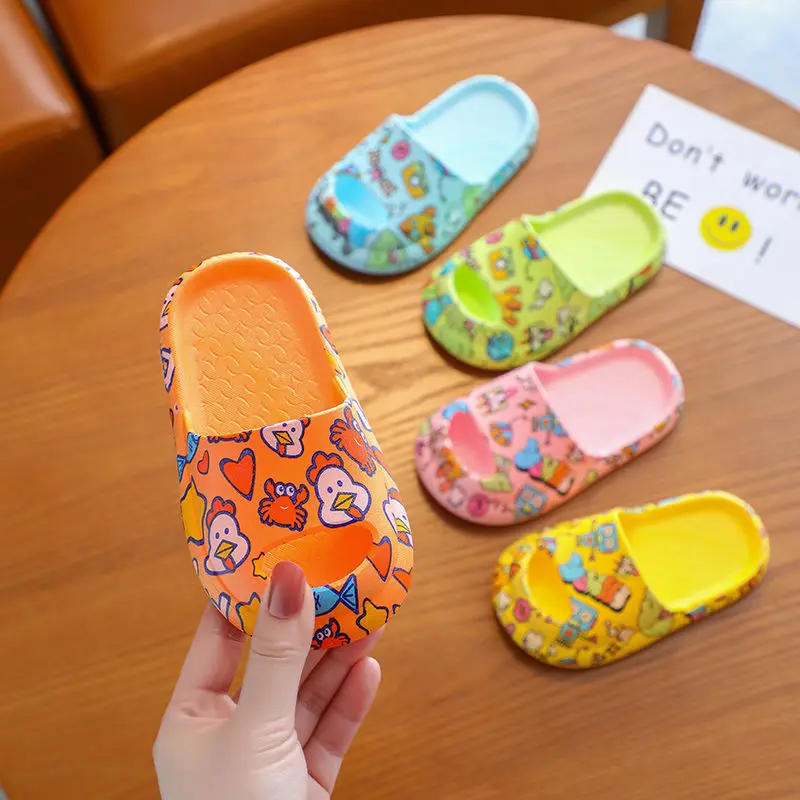 

New Children's Slippers Summer Boys And Girls Non-slip Soft Bottom Indoor Slippers Baby Bathroom Bath Slippers Kid Shoes