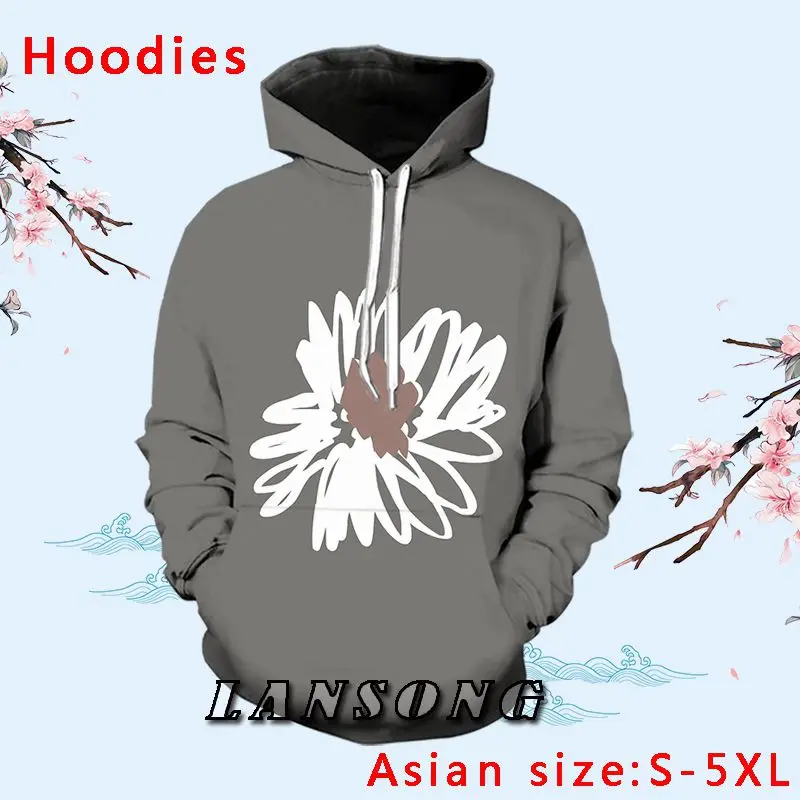 

LIASOSO Flowers Hoodies Men Women Sweatshirt 3d Print Harajuku Funny Hoodie Streetwear Graphics Clothes Lounge Wear