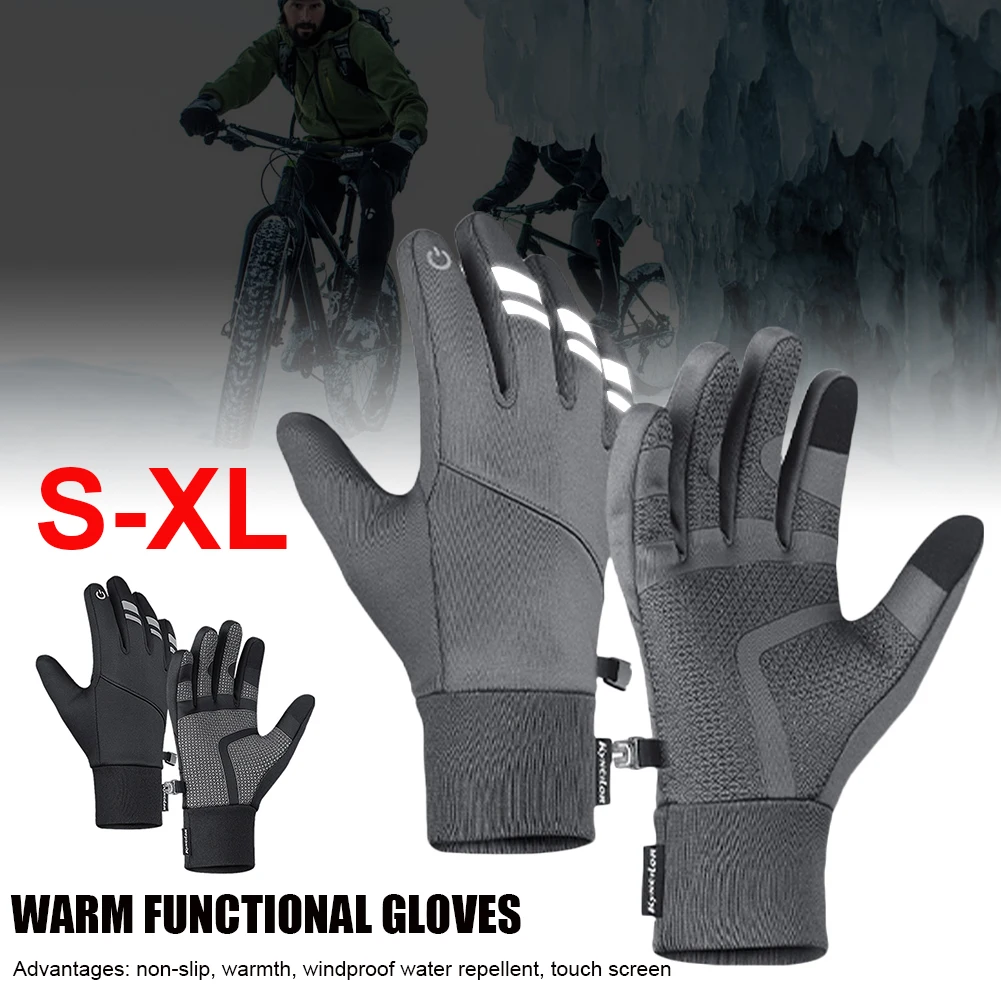 

New Winter Cycling Gloves Bicycle Warm Touchscreen Full Finger Gloves Waterproof Outdoor Bike Skiing Motorcycle Riding
