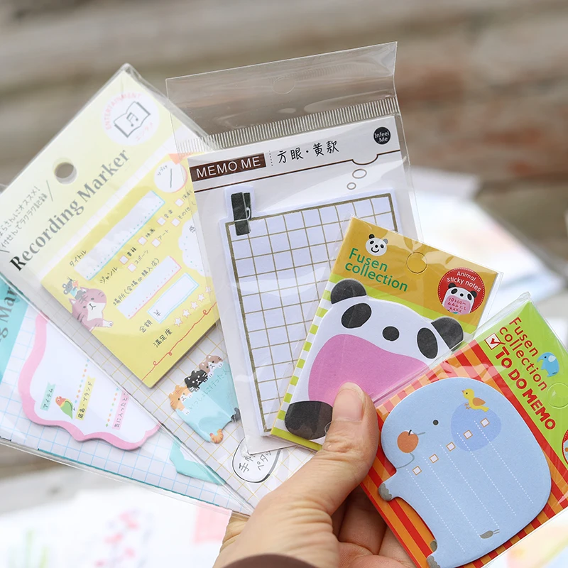 20Pcs/Pack Cute Memo Pad Sticker Kawaii N Times Paper Sticky Decal Notes Diary Planner Scrapbooking Diy Bookmark Notepad | Канцтовары