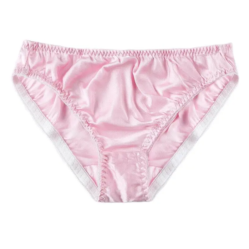 Сексуальные шелковые трусики для женщин бесшовные дамское нижнее белье дышащие