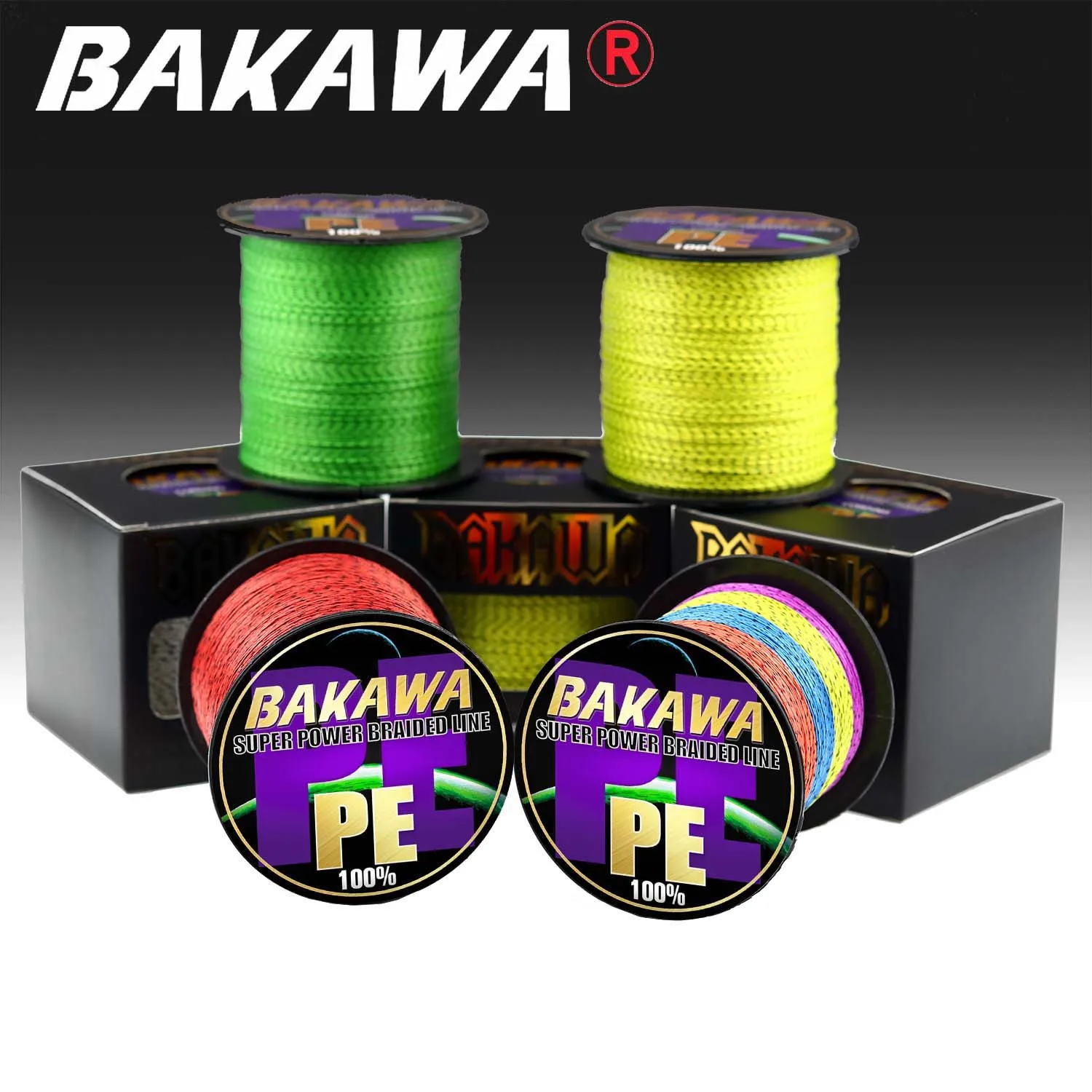 

BAKAWA 8 Braided Fishing Line Multifilament Speckle Invisible Japan Super Strong PE 166M 366M 666M Multicolor Carp Tackle NEW