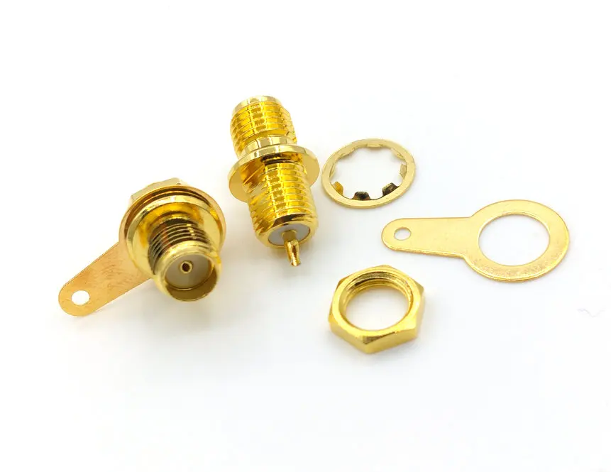 100 шт. медь RF коаксиальный SMA женский Джек радиочастотная панель крепление с