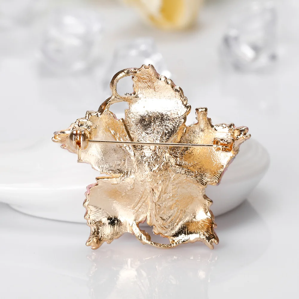 Новые модные броши для женщин в виде розового цветка вишни