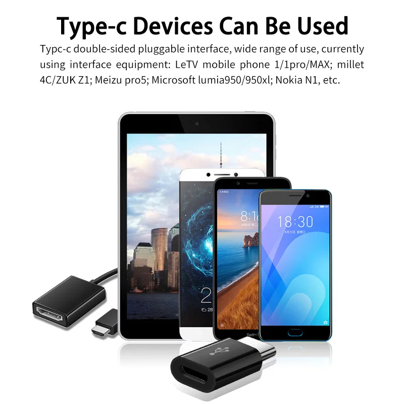 Адаптер ANMONE с Micro USB Мама на USBC папа конвертер для Huawei Mate 20 Pro P20 P30 Xiaomi Samsung Usb