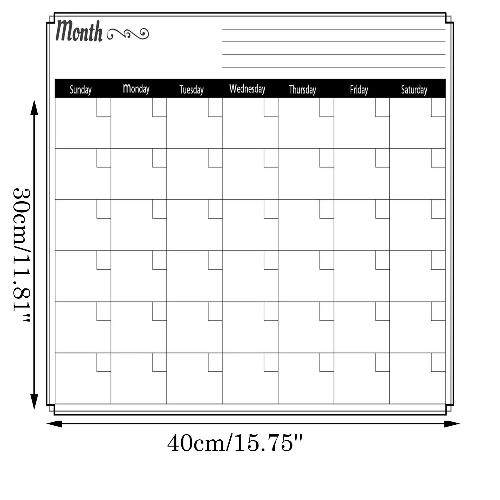 40# Наклейки На Стену White Board Magnetic Calendars For Refrigerator Family Notepad Daily Planner Home Decoration Accessories |