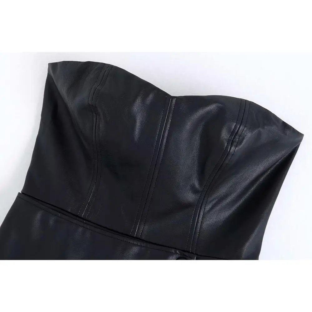 Женское сексуальное платье из искусственной кожи 2019 модные женские платья без