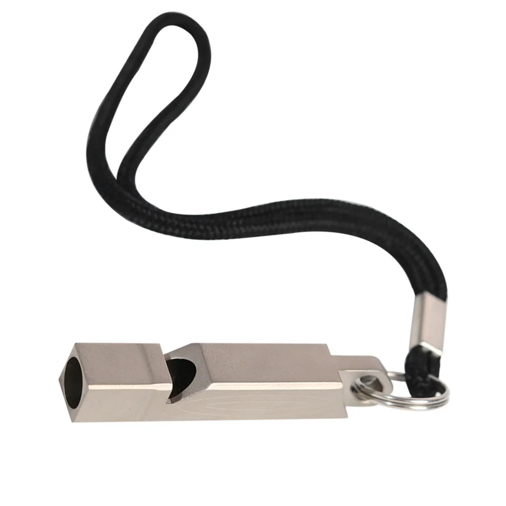 

Portable Titanium Alloy Whistles Wrist Straps Emergency Survival Whistles for Outdoor Sport Hiking Camping Climbing