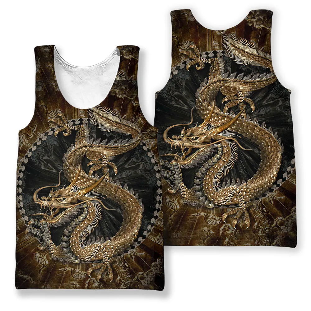 Майка Jumeast с 3d-татуировкой дракона в стиле викингов майка без рукавов свободная