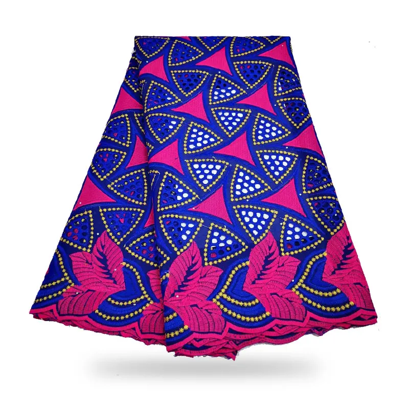 

African lace fabric swiss voile lace in switzerland african punch cotton fabric with stones for dress c200411