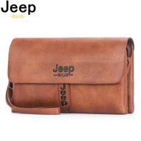 jeep buluo mens wallet clutch bag pu leather coin purse long fashion business style mens handbag card bags soft key bag