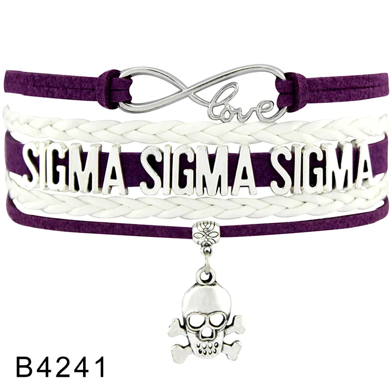 B4241 Колледж Fratority AKA DST GPhiD зет ADPi AGS ZTA Альфа Omicron Pi AGK Чи Омега Tri Delta Sigma Kappaa Phi Mu Гам Браслеты - Окраска металла: B4241