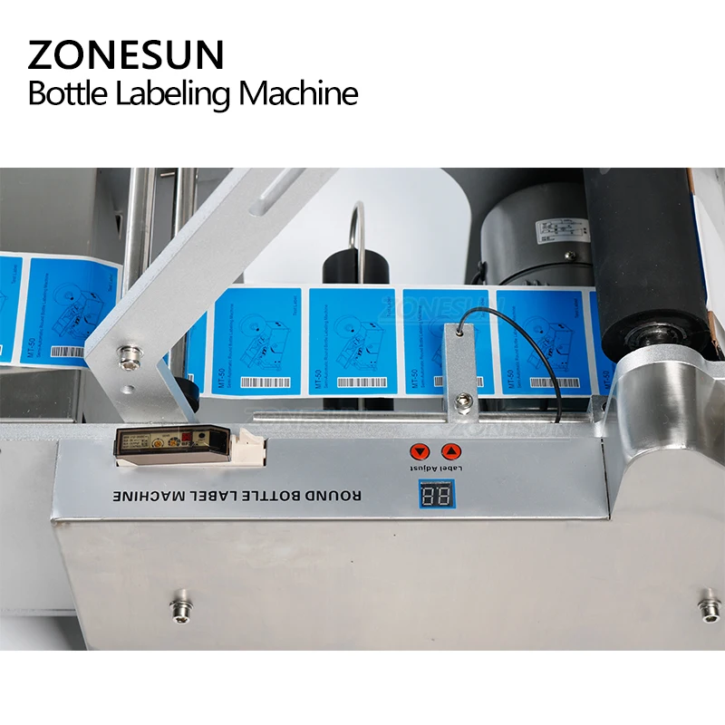 ZONEUN LT 50 полуавтоматическая Наклейка круглая бутылка этикетировочная трубка