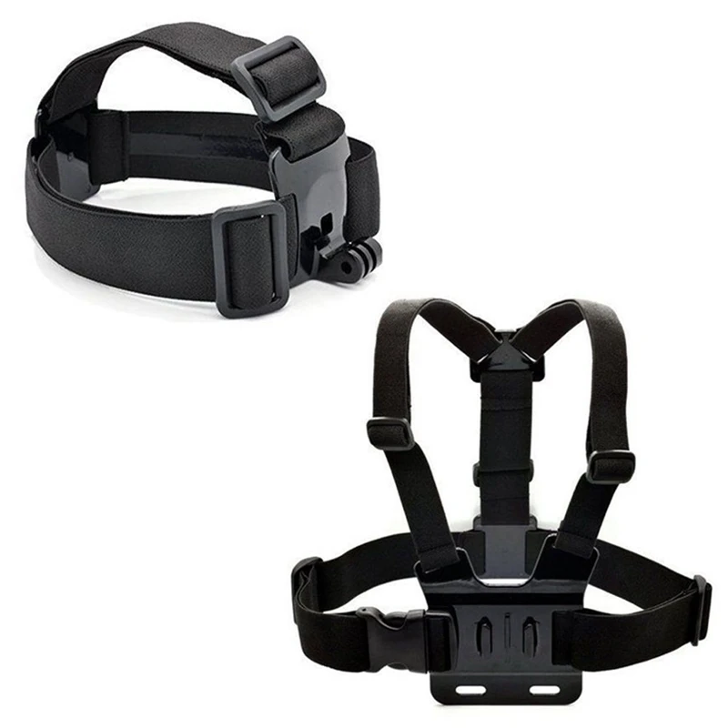 9 в 1 комплект аксессуаров Телескопический монопод + нагрудный ремень для GoPro HD Hero 3