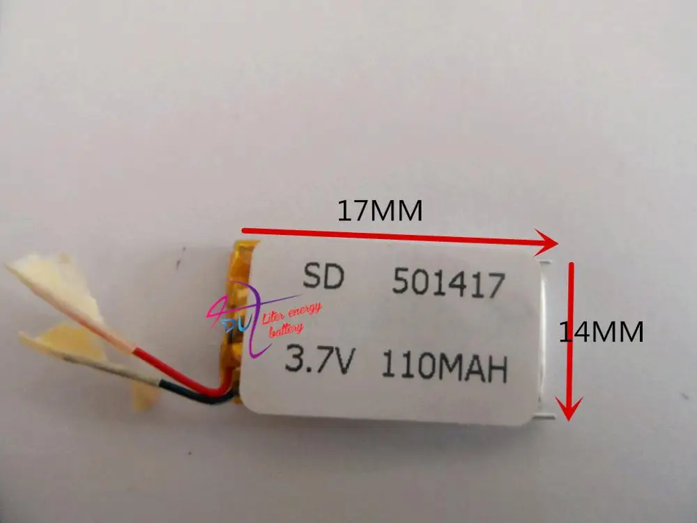 Литий полимерная батарея 501417 3 7 в 110 мАч с защитной платой для MP3 MP4 MP5 GPS цифровых