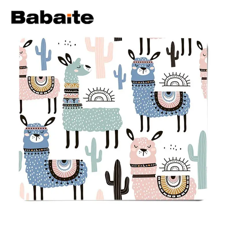 Высококачественный игровой коврик для мыши Babaite с ламой альпаками животными из