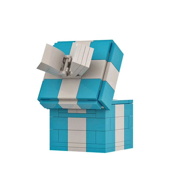 

MOC Flip Gift Box Emerald Green White Building Blocks Creative Gift Blocks Education Toys For Children 116Pcs