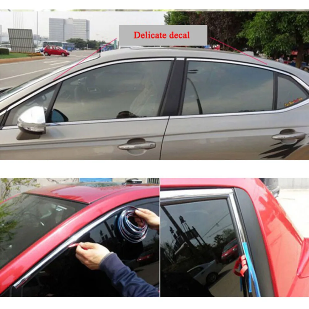 Авто формовочная полоса обрезки бампера яркое Серебряное украшение