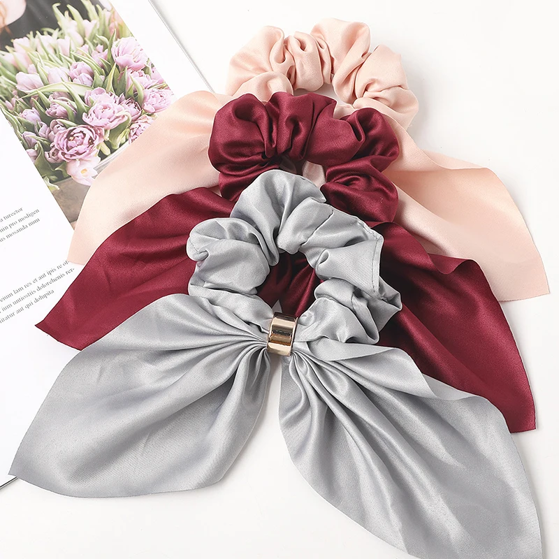 Новинка 2020 женские резинки для волос головные уборы банты атласный держатель