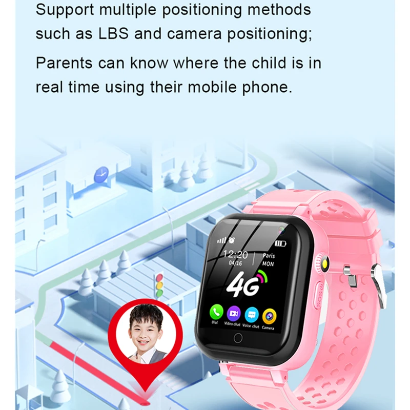 4g kids gps tracker smartwatches remote monitor gps wifi location video call waterproof tracking baby sim smart phone clock t16 free global shipping