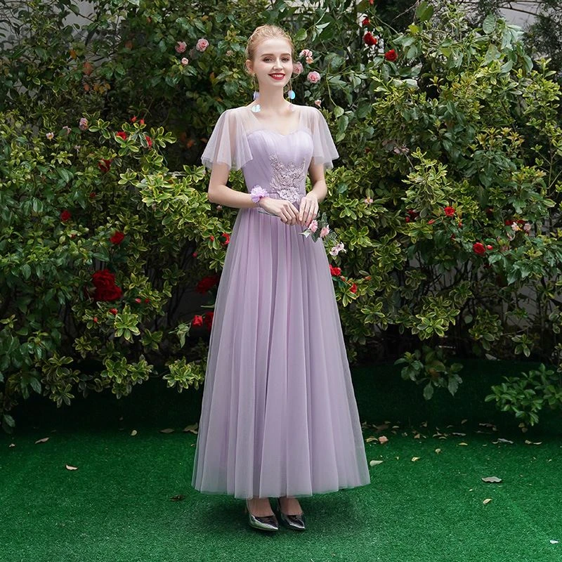 Purple Yarn Skirt Fashion Bridesmaid Gown Qi Pao Women Chinese Evening Dress Cheongsam Modern Oriental Style Party Dresses Qipao |