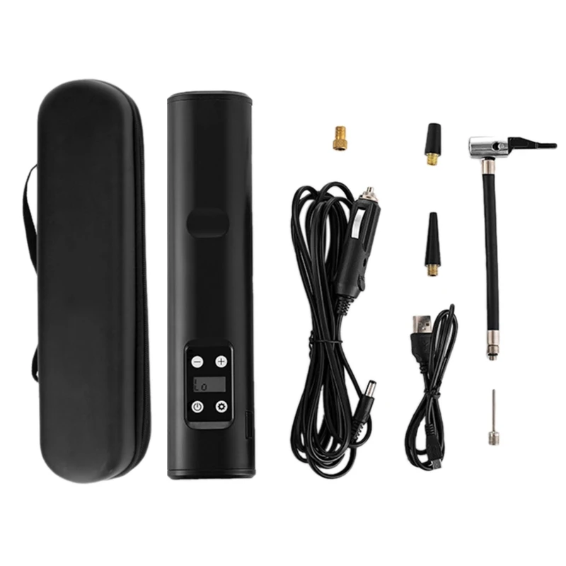 Precio Compresor De Aire Portátil Inalámbrico, Bomba Inflable De Mano LCD Para Neumáticos De Bicicletas Y Coche, 12V, 150PSI, USB