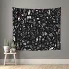 Гобелен с черной ведьмой Салем в ведьме, настенный гобелен с принтом, готические украшения, домашний декор для гостиной, спальни