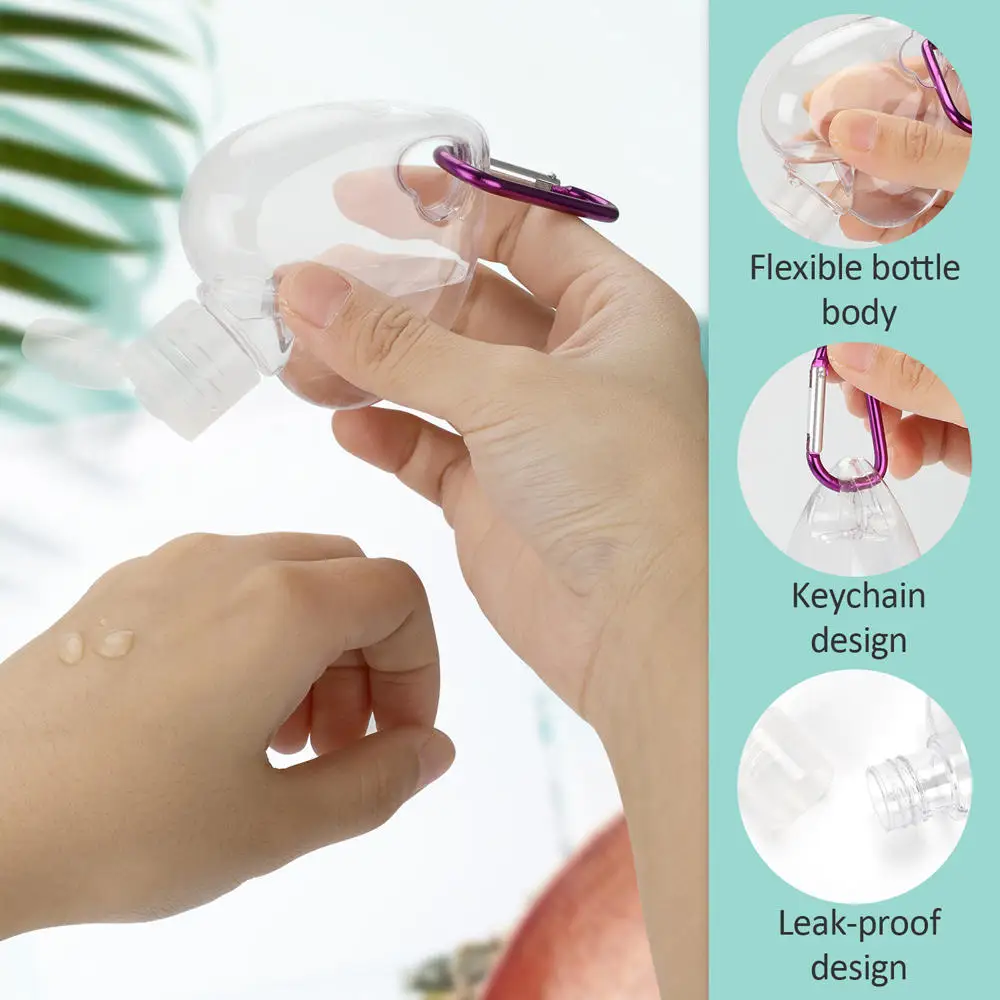 5 шт 50 мл многоразовые бутылки для дезинфицирующего средства рук портативные