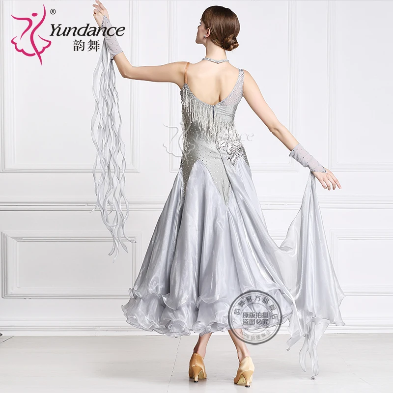 The new National standard modern dance clothing big pendulum dress practice clothing ballroom dancing Waltz-B-15110