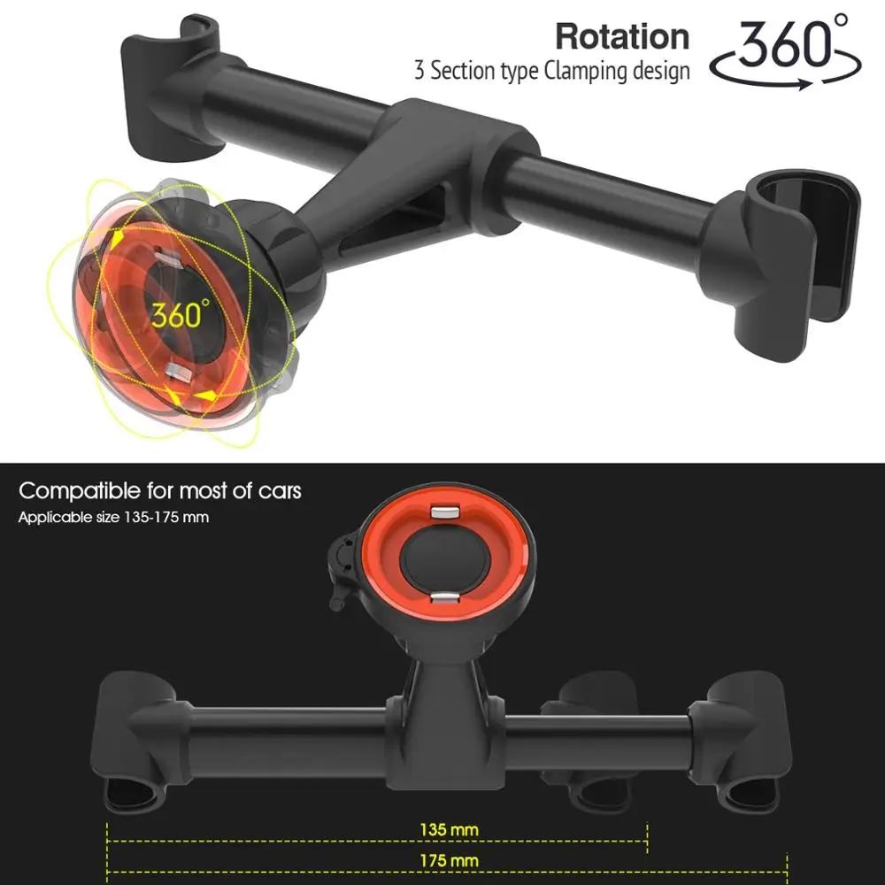 car back seat headrest holder for smartphone car phone holder backseat quick mount for pad tablet pc auto headrest game stand free global shipping