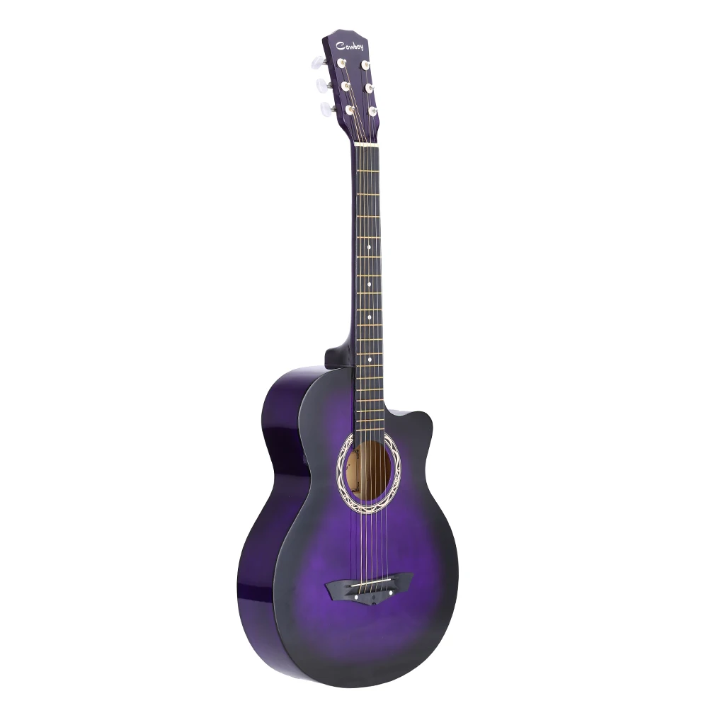Purple 3" Акустическая фолк 6-струнная гитара для начинающих студентов подарок - Color: Purple