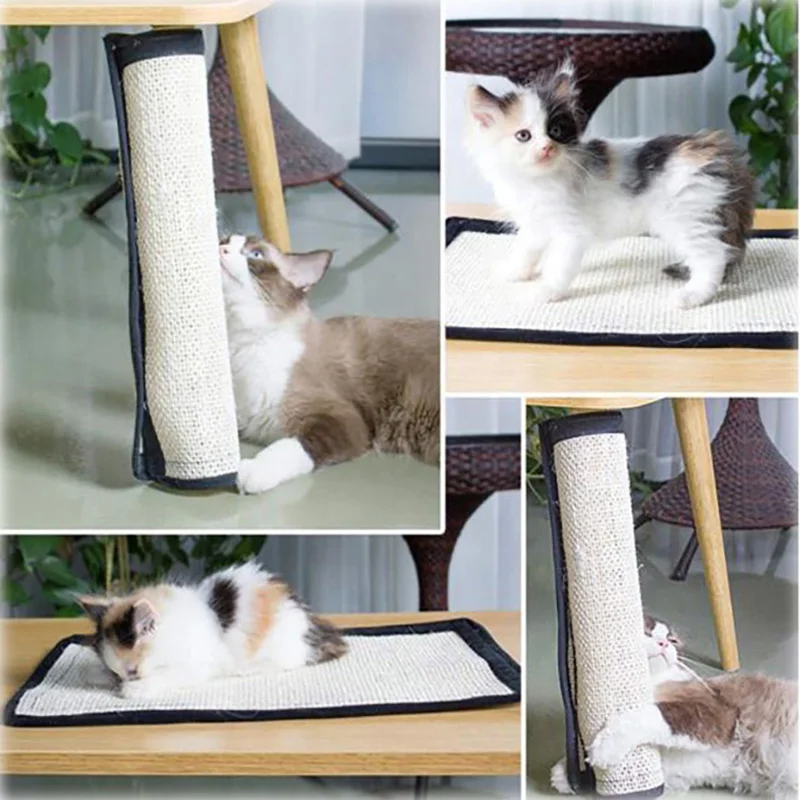 Sisal Cat Scratching Pads Mat For Cats Protecting Furniture Foot Chair Protector Pad Climbing Tree cat Scratch Board Toy | Дом и сад