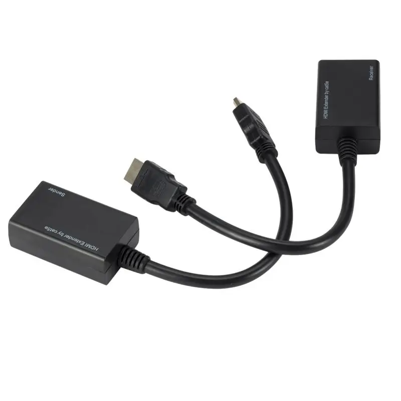 Горячий HDMI Удлинитель на RJ45 CAT5e CAT6 конвертер 1080P локальная сеть Ethernet|Коннекторы и