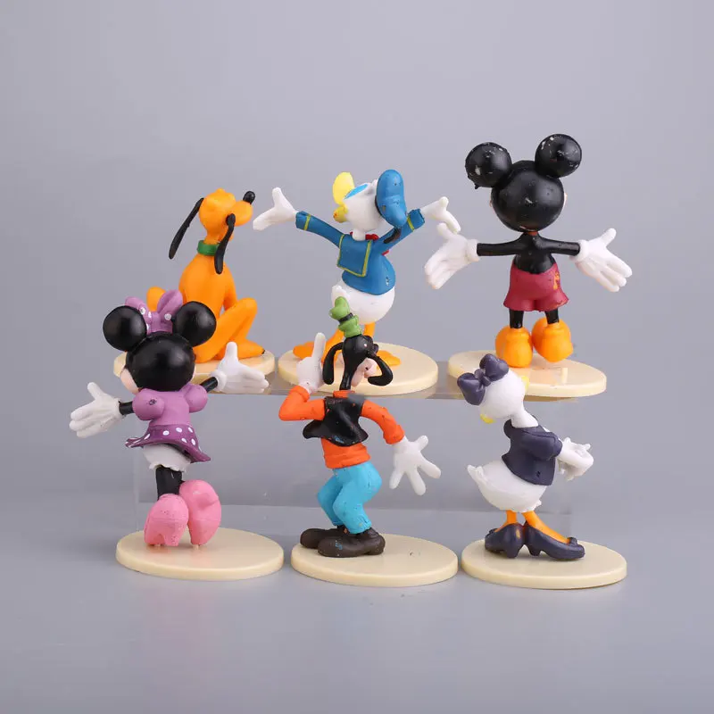 Disney Микки Мышь Минни Дональд Дак Дейзи с Гуфи Плутон мультяшная аниме фигурка