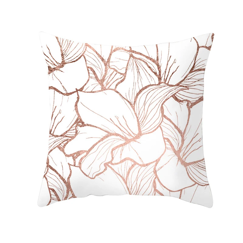 Наволочка розовая золотистая мягкая квадратная для путешествий спальни