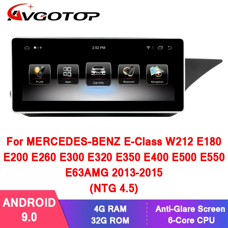 AVGOTOP большой экран Android 9,0 gps Автомобильный Радио dvd-плеер для MERCEDES-BENZ e-класса седан W212 2013-(NTG4.5