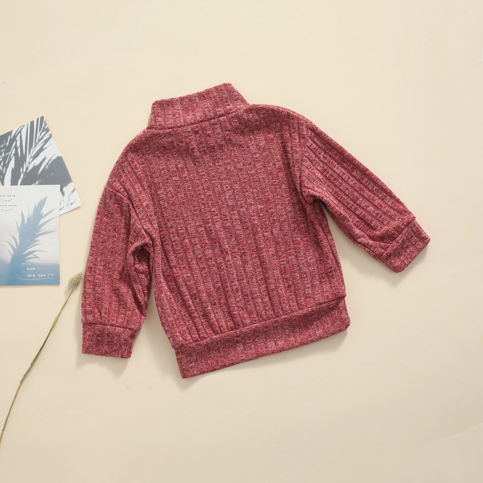 Пуловер детский однотонный с высоким воротником на возраст 2-7 лет | Детская