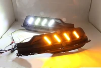 eosuns led drl daytime running light for volkswagen 2019 with dynamic moving yellow turn signal