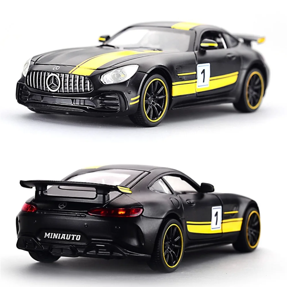 1:32 Mercedes-Benz AMG GT3 литая под давлением модель, звук и светильник, игрушка-автомобиль,, настоящий Meachine