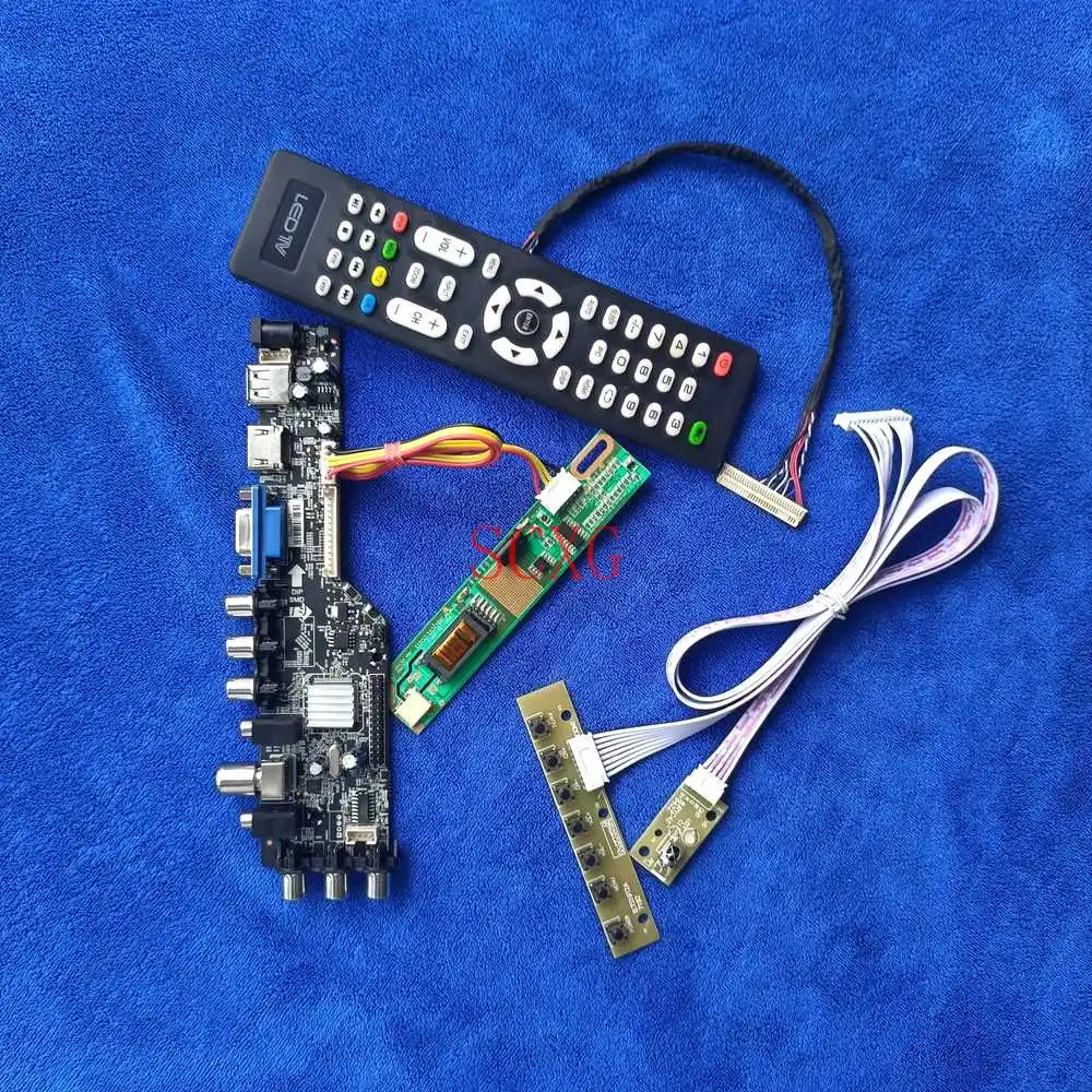 

1920*1080 LVDS 30-контактный DVB цифрового сигнала DIY KIT ЖК-дисплей экран управляющая плата 1-CCFL, совместимому с HDMI VGA USB подходит N184H3-L01/N184H3-L02