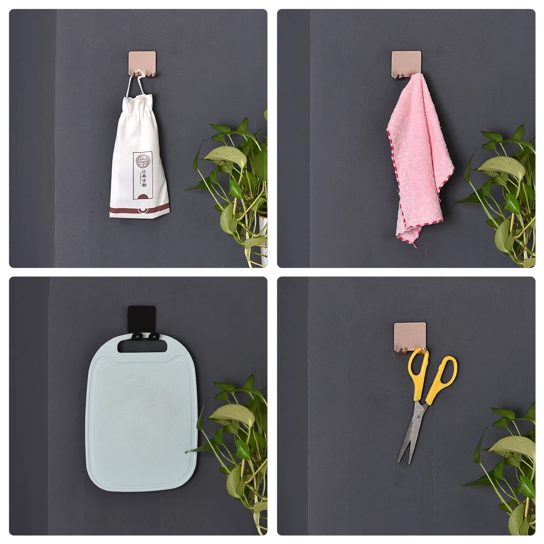 

uxcell Adhesive Single Hook Wall Hanger Aluminum Anodized Surface for Door, Bathroom, Bedroom, 52x44x24mm Black