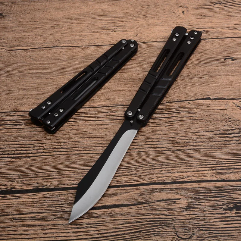 C64BK складной походный Нож карманный без края балисонг охотничий тренировочный