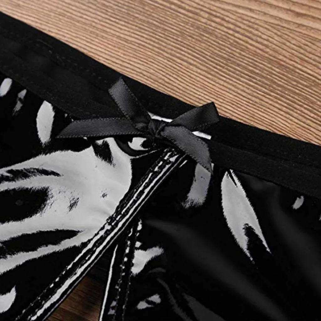 Трусики женские кожаные эластичные S-4XL размера плюс | Женская одежда