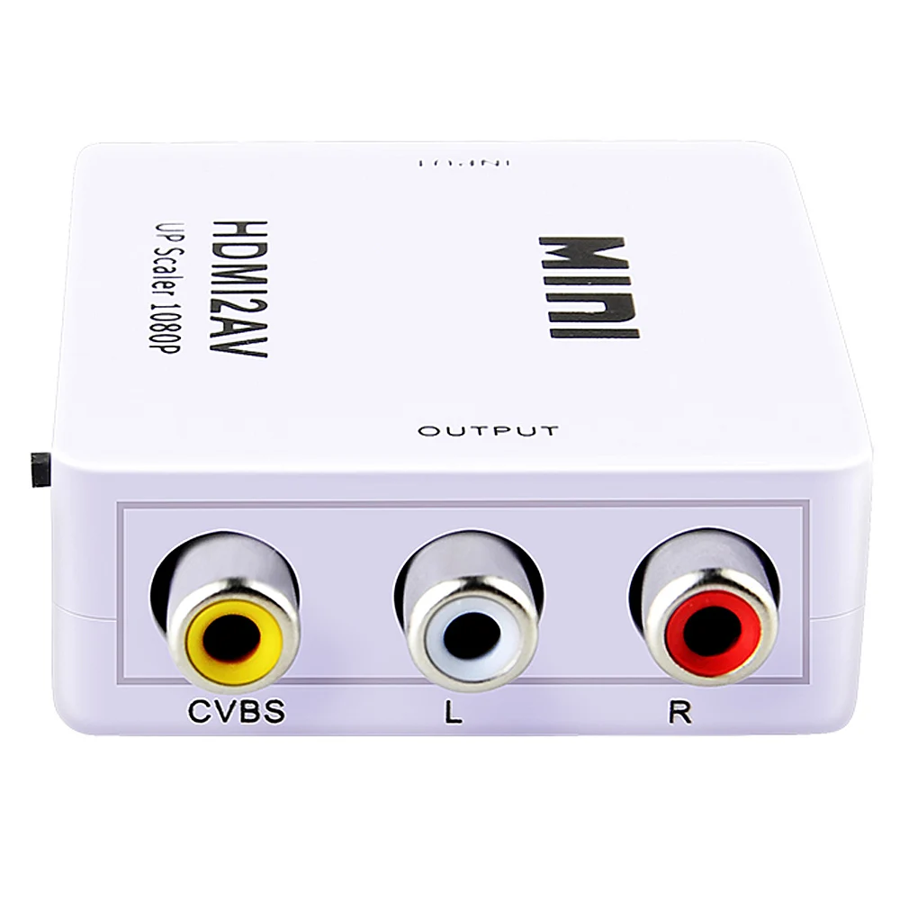 Мини HDMI до 2 AV 3 RCA адаптер для сканера HD видео конвертер коробка CVSB L R Поддержка 1080P